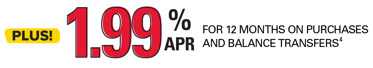 1.99% APR* for 12 months